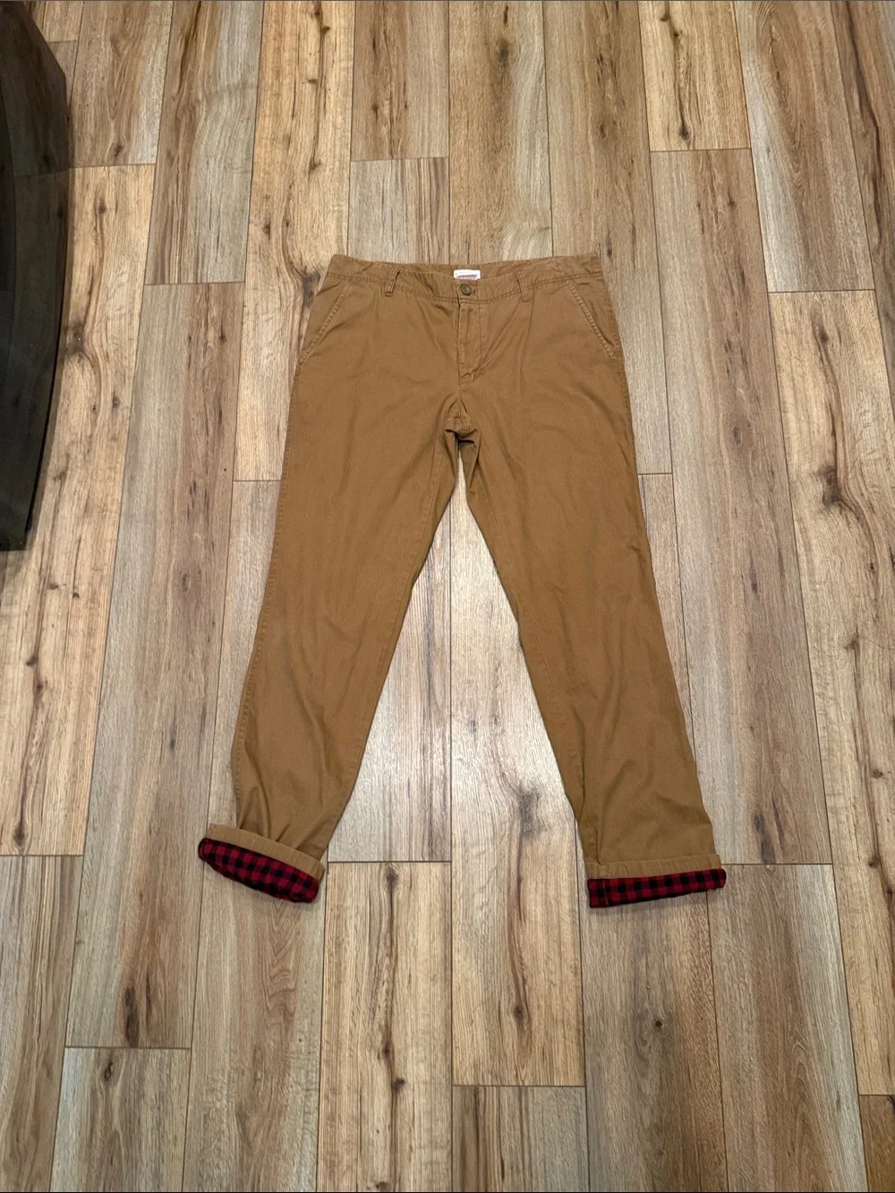 Merona Flannel Lined Chinos 38x32 100% Cotton Winter Workwear